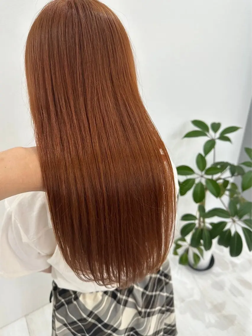 セミロング カットモデル エクステ亀田麻央のヘアスタイル