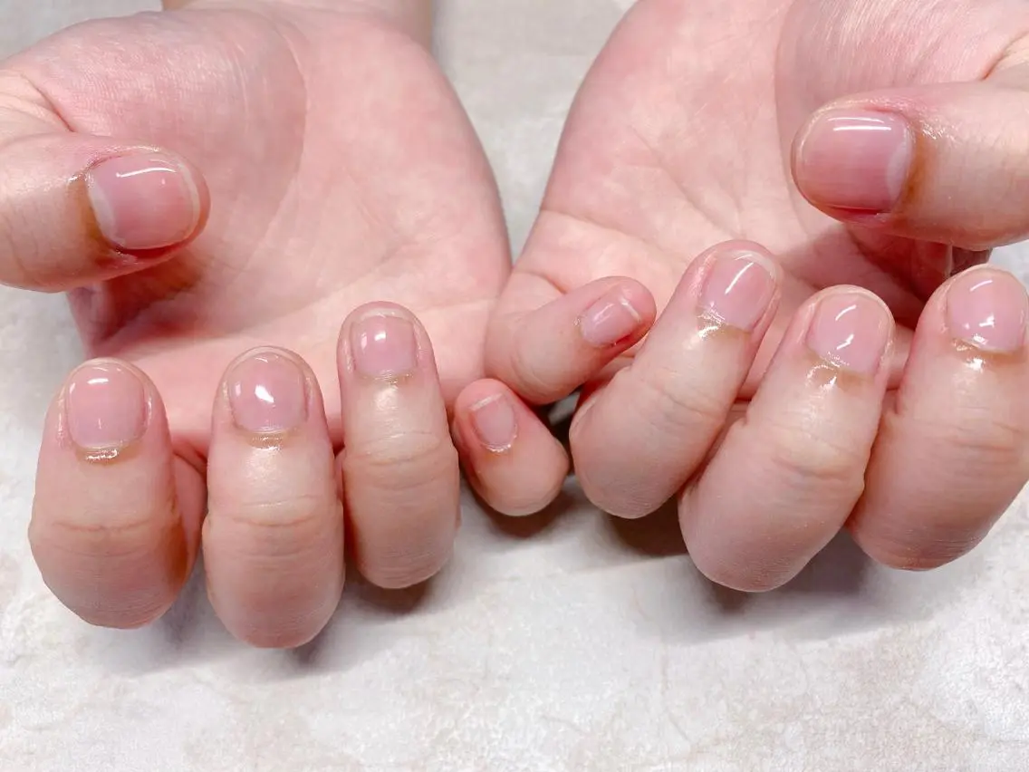 ショート ネイル クリアネイル NailSalon Reveのネイルデザイン