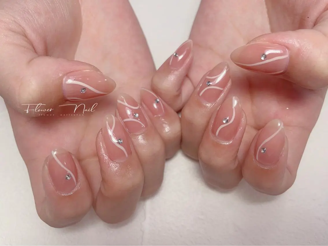 ネイル ストーンネイル Flower nailのネイルデザイン