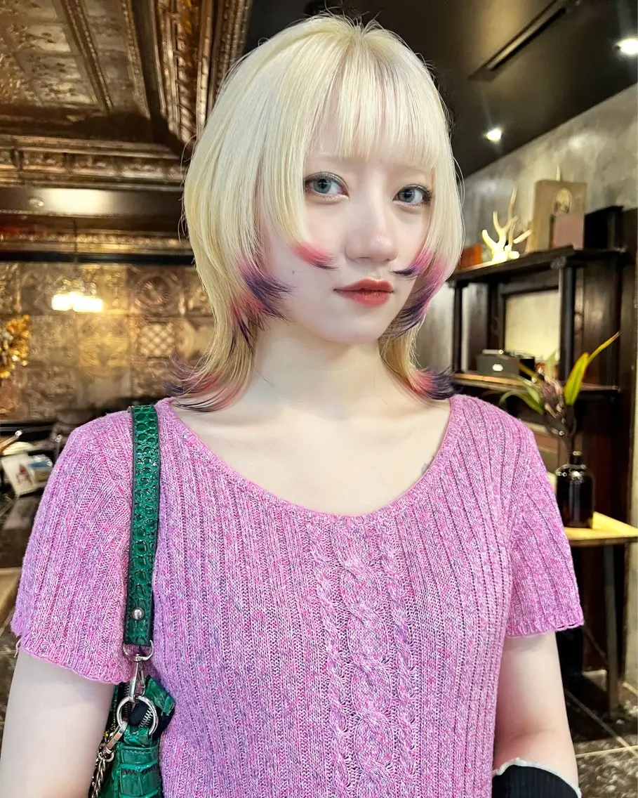 セミロング カラー カット ヘアカラー 圧倒的デザイン力 店長🎨RENAのヘアスタイル