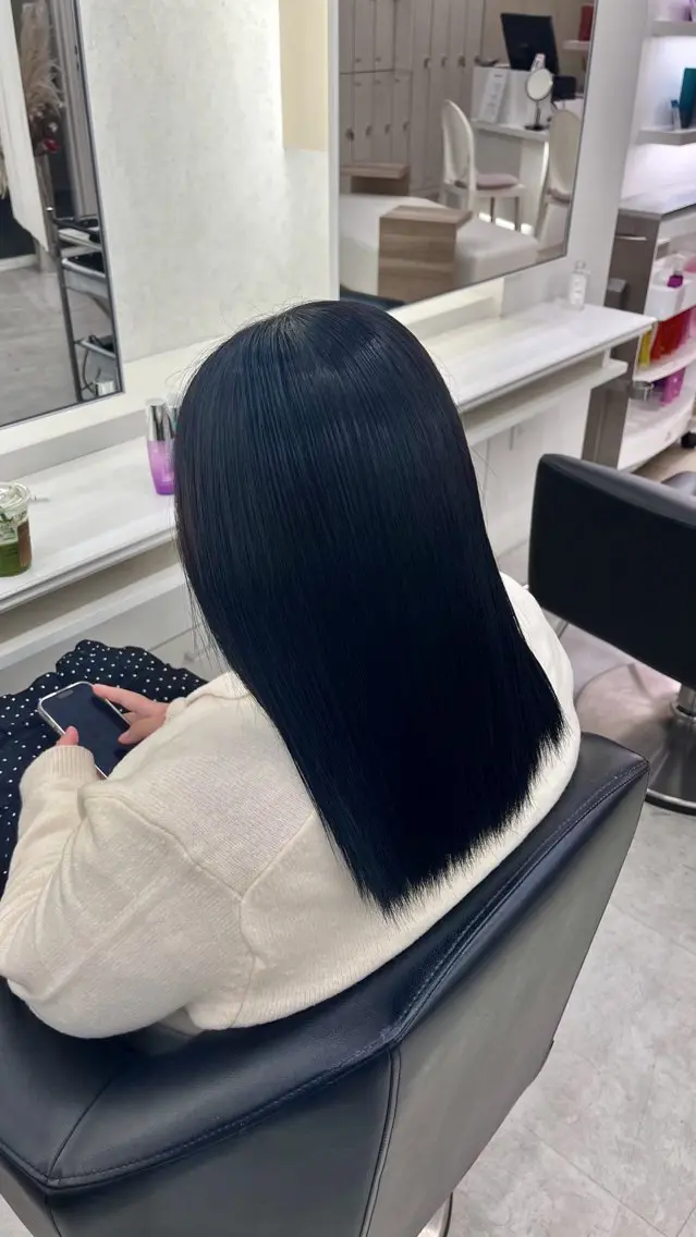 ミディアム カラー 縮毛矯正 Parve Mix 森 美遥🩶のヘアスタイル