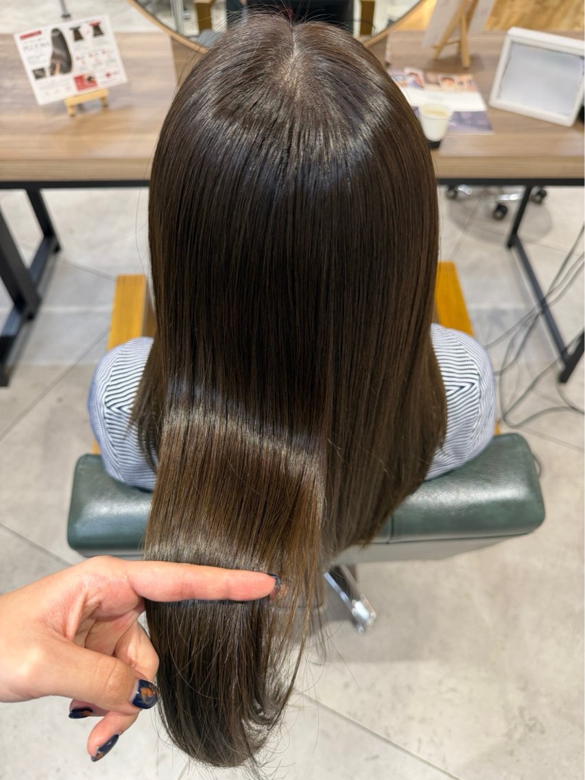 カラー ヘアカラー くま‪‪🤍透明感 🎀ナチュラルカラーのヘアスタイル