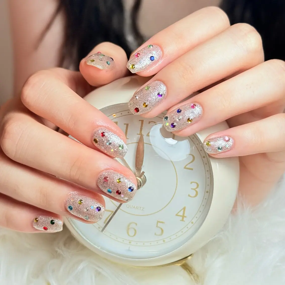 ネイル チークネイル フレンチネイル グラデーション キラキラネイル 韓国ネイル ハンドネイル Risa_ Nailのネイルデザイン