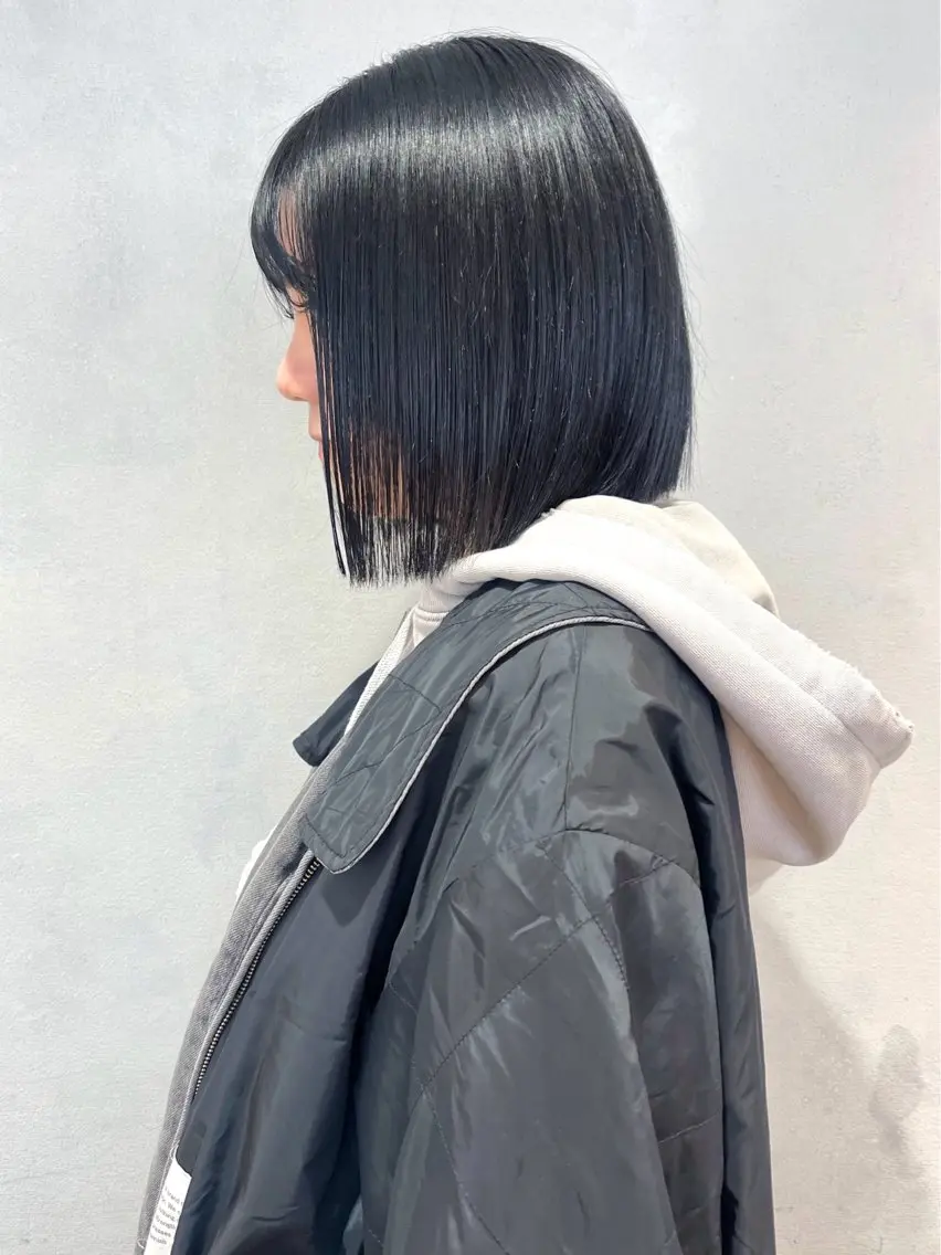 ショート カラー カット ヘアカラー 地毛風ストレート ミニボブ🌷江梨🍎のヘアスタイル