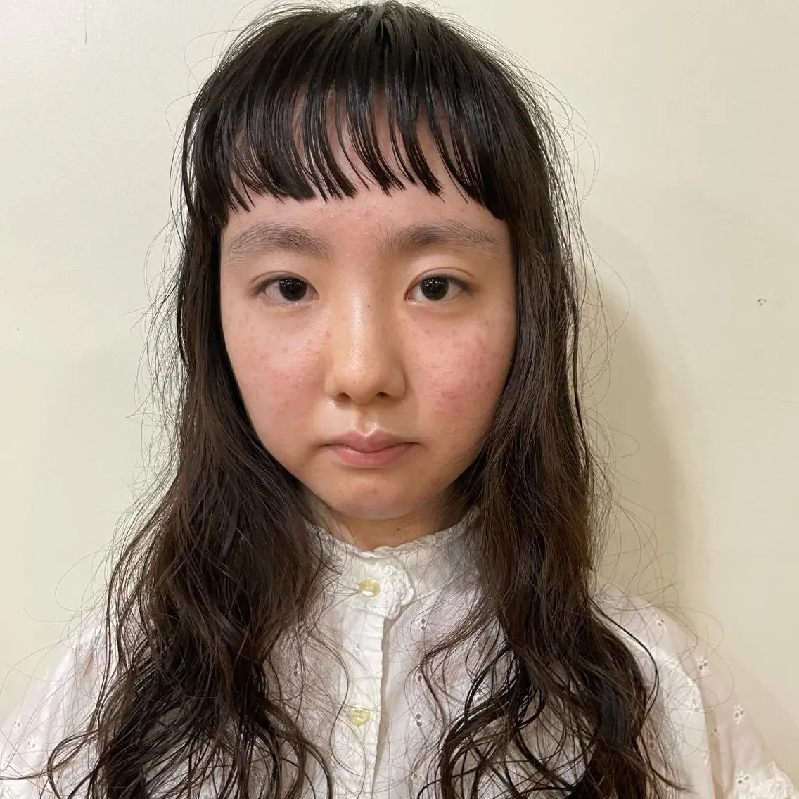 ロング パーマ カット パーマ トリートメント ホリケ アオイのヘアスタイル
