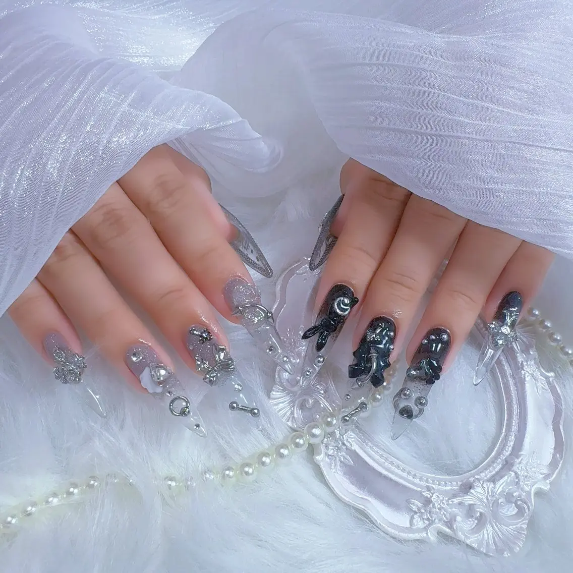 ネイル 長さ出し ハンドネイル nailsalon luluのネイルデザイン