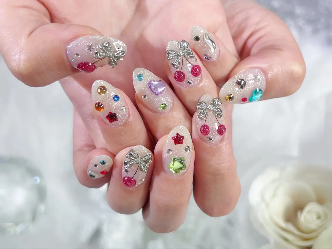 ネイル チークネイル ガーリー 持ち込み ワンカラーネイル スカルプネイル ハンドネイル Painty nailのネイルデザイン