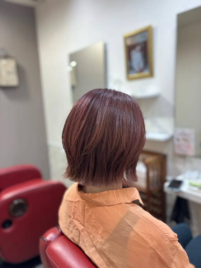 ミディアム カット ヘアカラー トリートメント 四日市理美容室/ ANDIAMO/妃菜のヘアスタイル