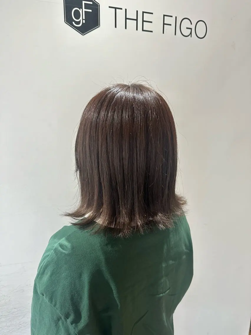 ミディアム カラー カット ヘアカラー トリートメント いまじゅく あおいのヘアスタイル