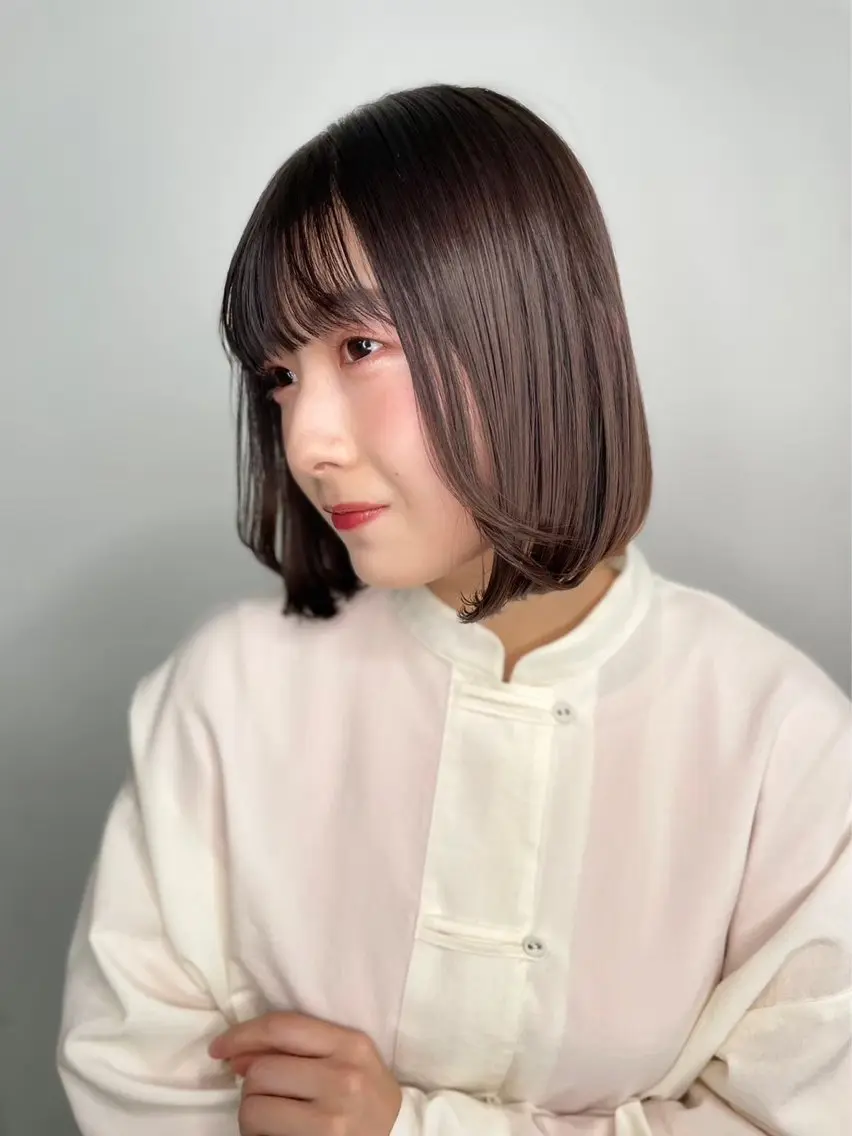 ミディアム カラー パーマ ミディアムパーマ デジタルパーマ ストレートパーマ 似合わせ✨透明感🫧 佐藤優斗のヘアスタイル