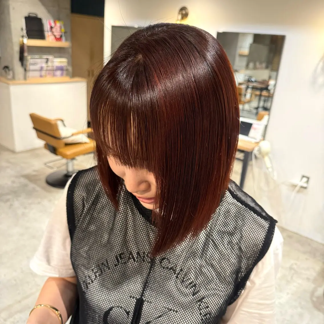 ショート カラー ヘアアレンジ カット ヘアカラー 縮毛矯正 トリートメント ヘッドスパ 顔まわり/艶カラー/ 🤎himari🤎のヘアスタイル
