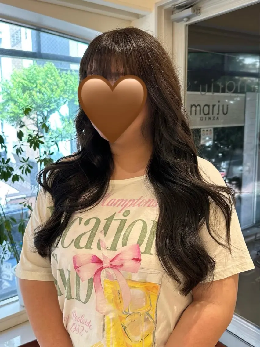 ロング カラー アッシュ ベージュカラー ヘアカラー トリートメント 🤍ハイライト/ レイヤー/銀座🤍のヘアスタイル