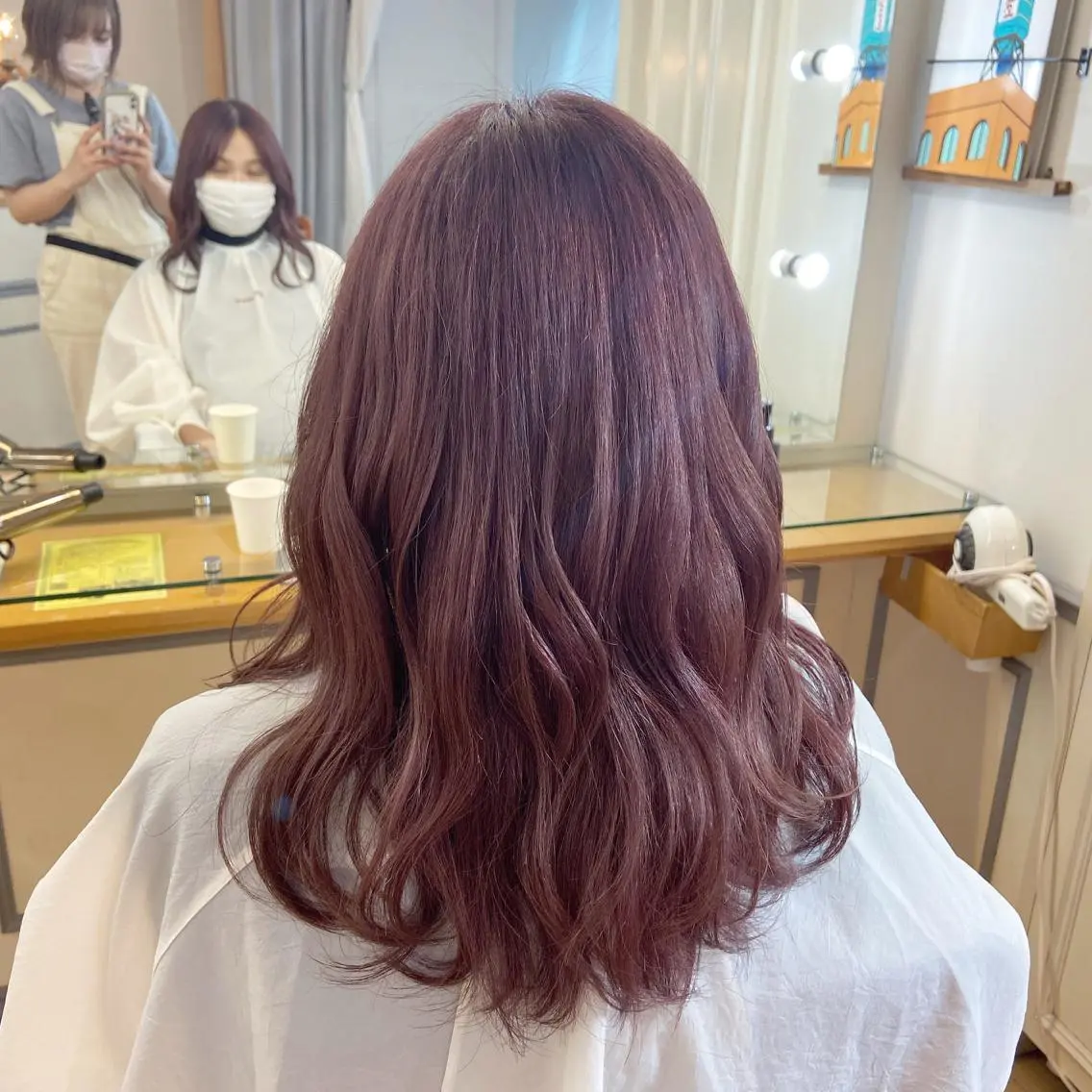 セミロング ピンクラベンダー カット ヘアカラー トリートメント 🫧 nanaco🫧のヘアスタイル