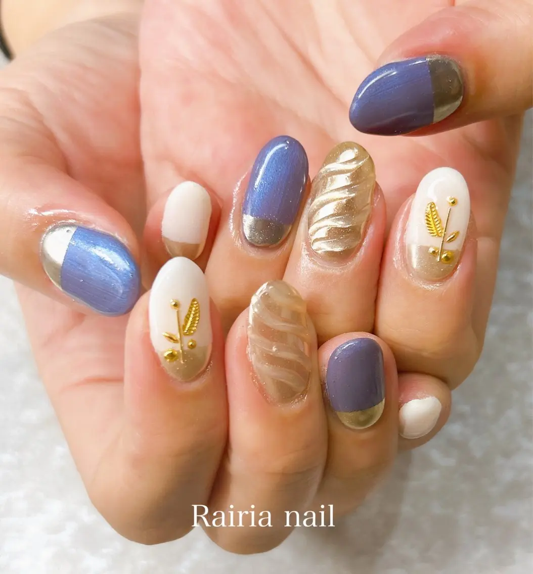 ネイル アートネイル ジェルネイル 持ち込み ニュアンスネイル パラジェル Rairia nail本八幡店のネイルデザイン