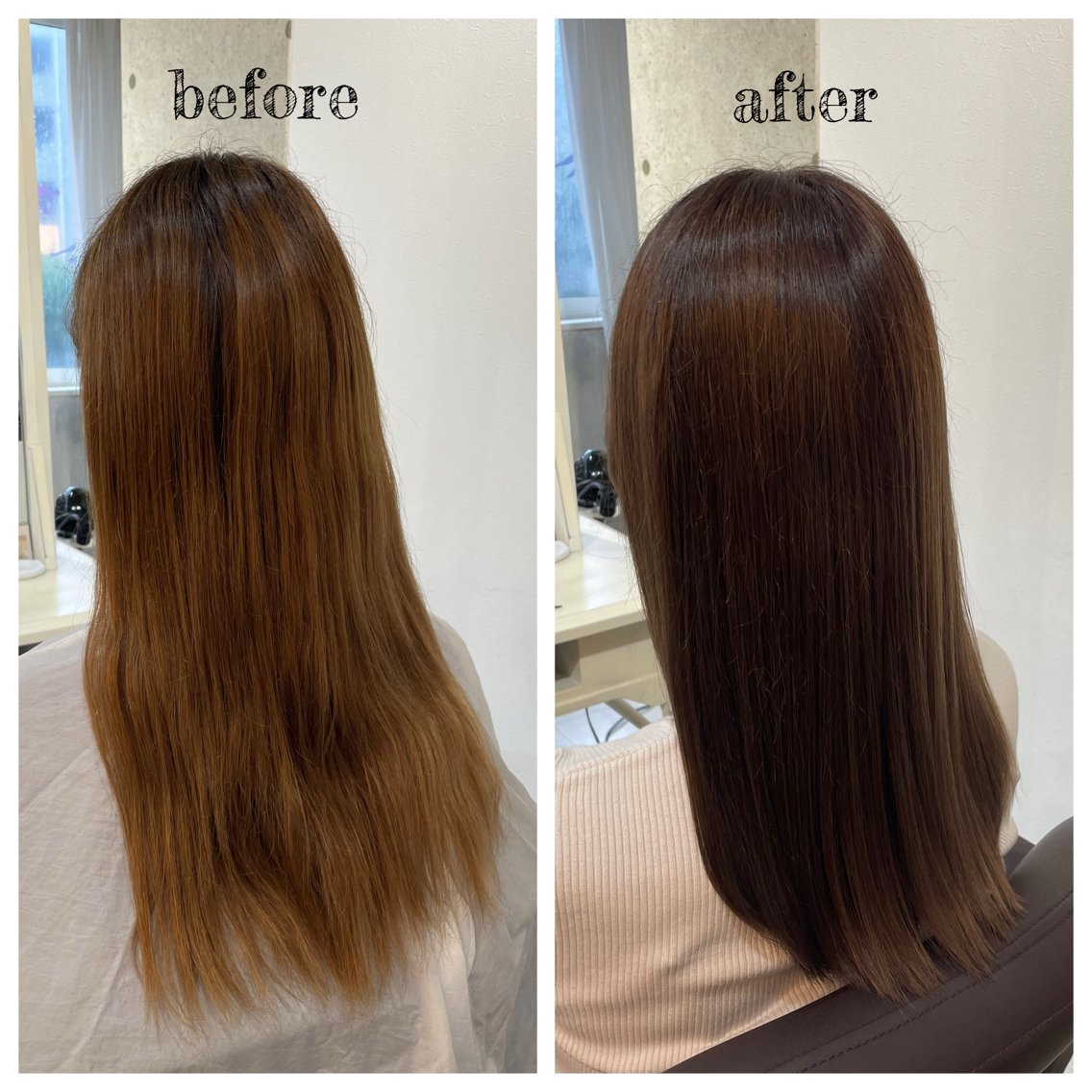 ロング カラー ラベンダーカラー カット ヘアカラー トリートメント PutiLuca 浅川のヘアスタイル