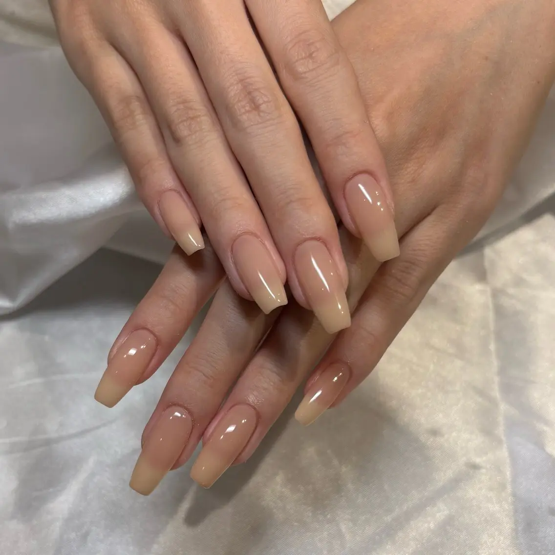 ネイル アートネイル ジェルネイル ワンカラーネイル パラジェル シンプルネイル Misaki Aries心斎橋店のネイルデザイン