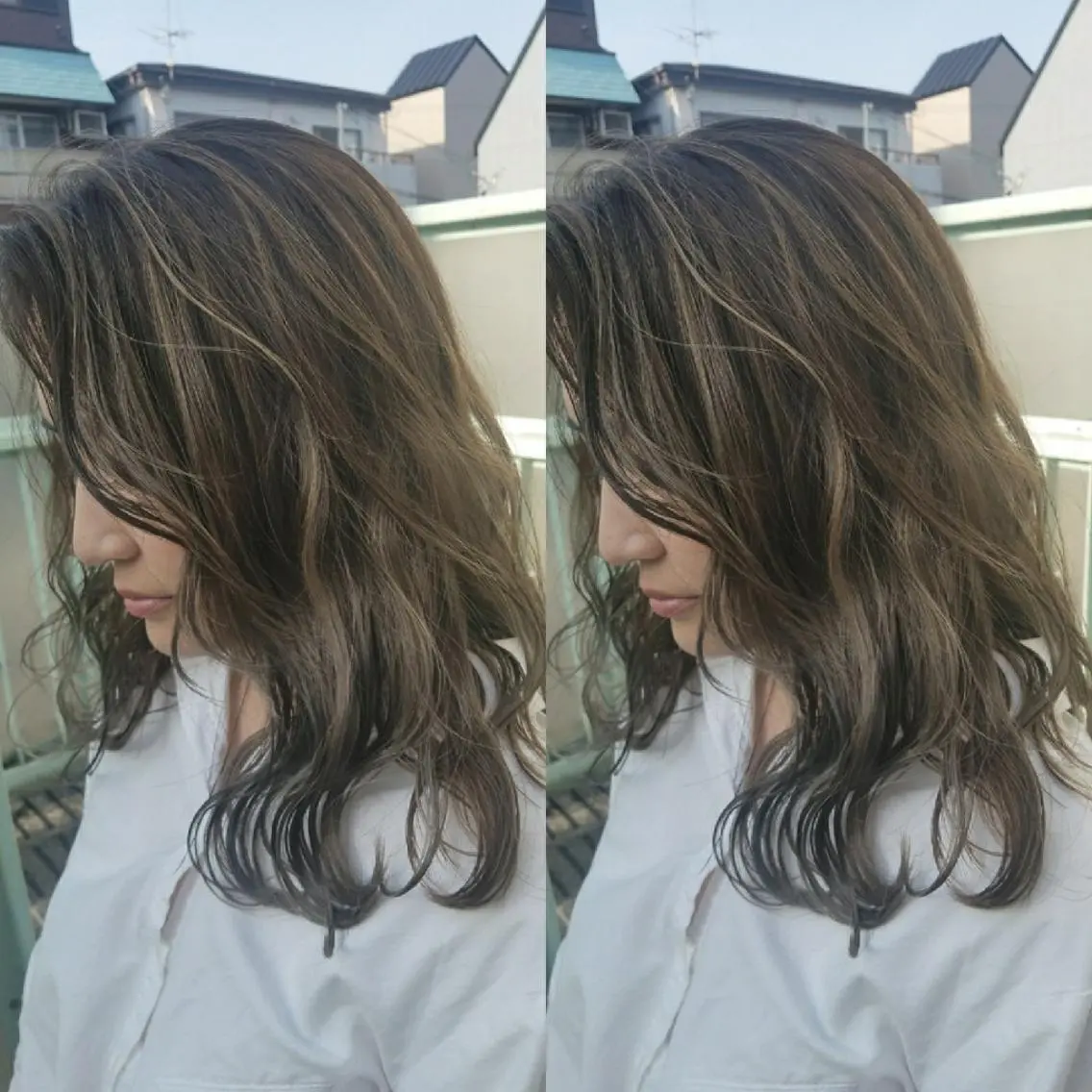 ミディアム ヘアカラー トリートメント 今中 小百合のヘアスタイル