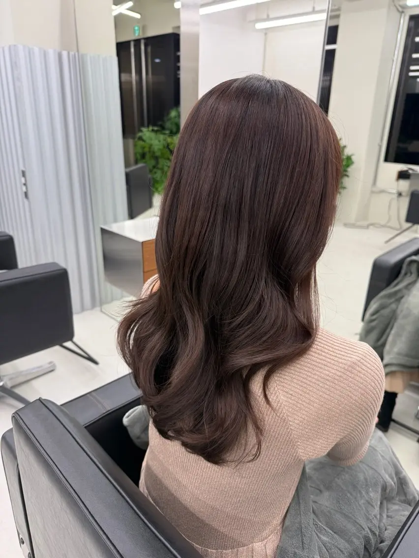 ロング カラー カット ヘアカラー 表参道🌿赤み消し カラー/チナツのヘアスタイル