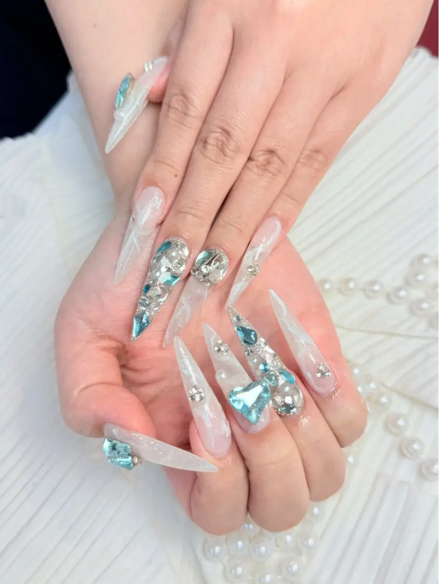 ネイル アートネイル フットネイル ジェルネイル ハート マグネットネイル Babarla Nailのネイルデザイン