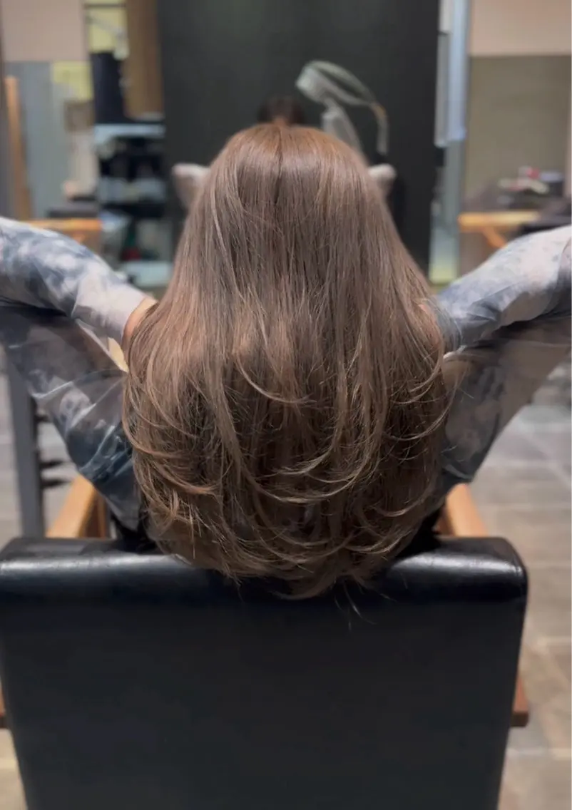 セミロング カット ヘアカラー トリートメント 艶カラー /顔周り◎ 小川泰輝🫧のヘアスタイル