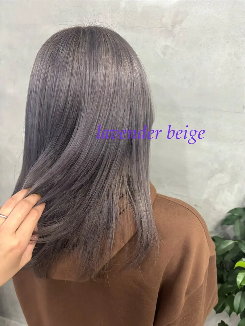 カラー ベージュカラー 透明感カラー ラベンダーカラー ✨透明感艶カラー ✨💍Yuri💍のヘアスタイル