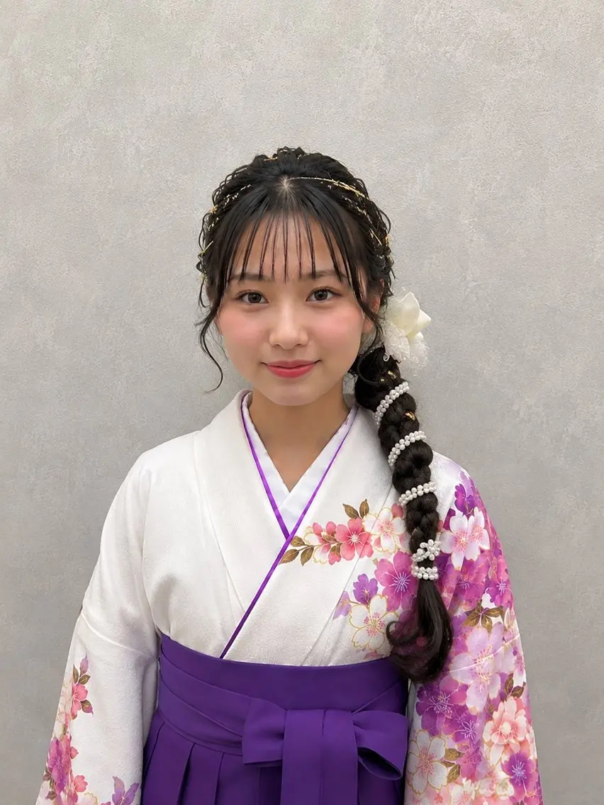 ロング ヘアアレンジ 成人式 卒業式のヘアスタイル ヘアセット 【enil代表】 杉林和哉のヘアスタイル
