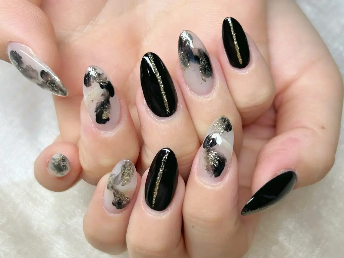 ネイル アートネイル 成人式 長さ出し フットネイル マグネットネイル ハンドネイル Lino Nailのネイルデザイン