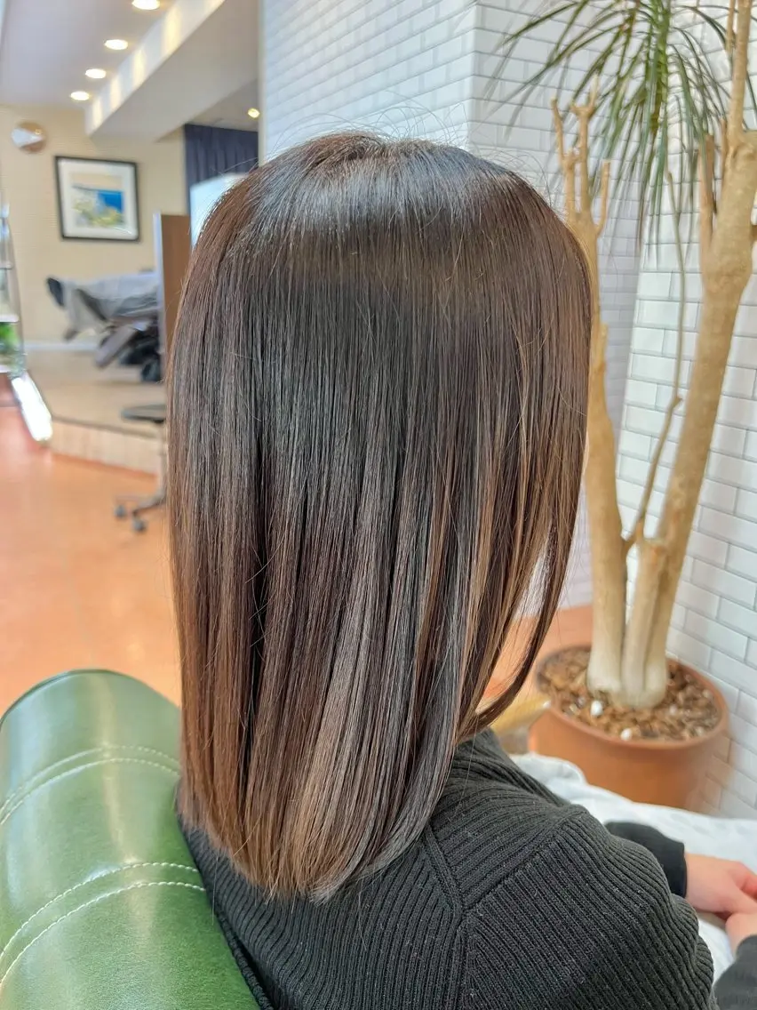 ミディアム カラー ヘアカラー トリートメント 石井 佑樹のヘアスタイル