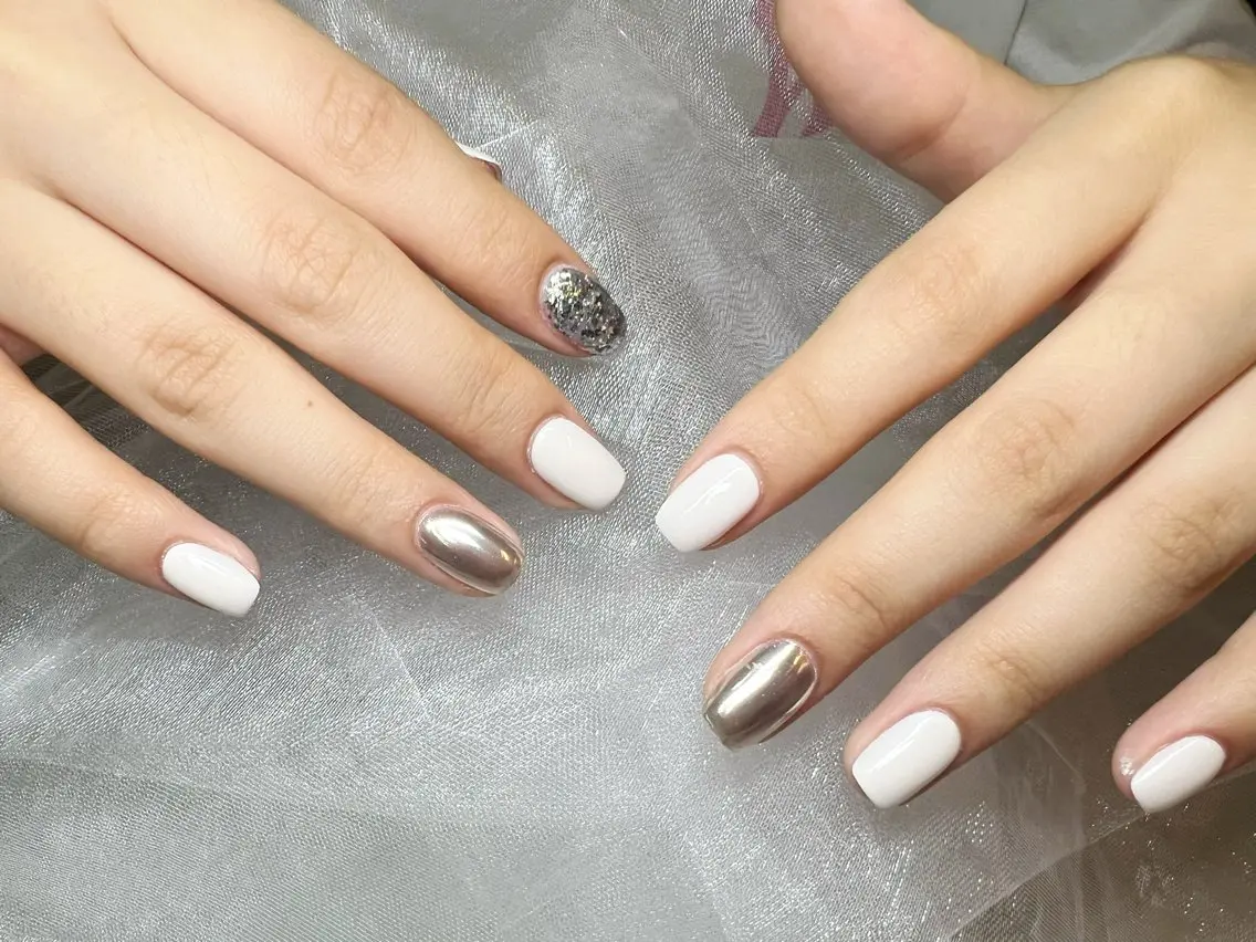 ショート 韓国風ヘア ハンドネイル ゆず- Nail Salonのネイルデザイン