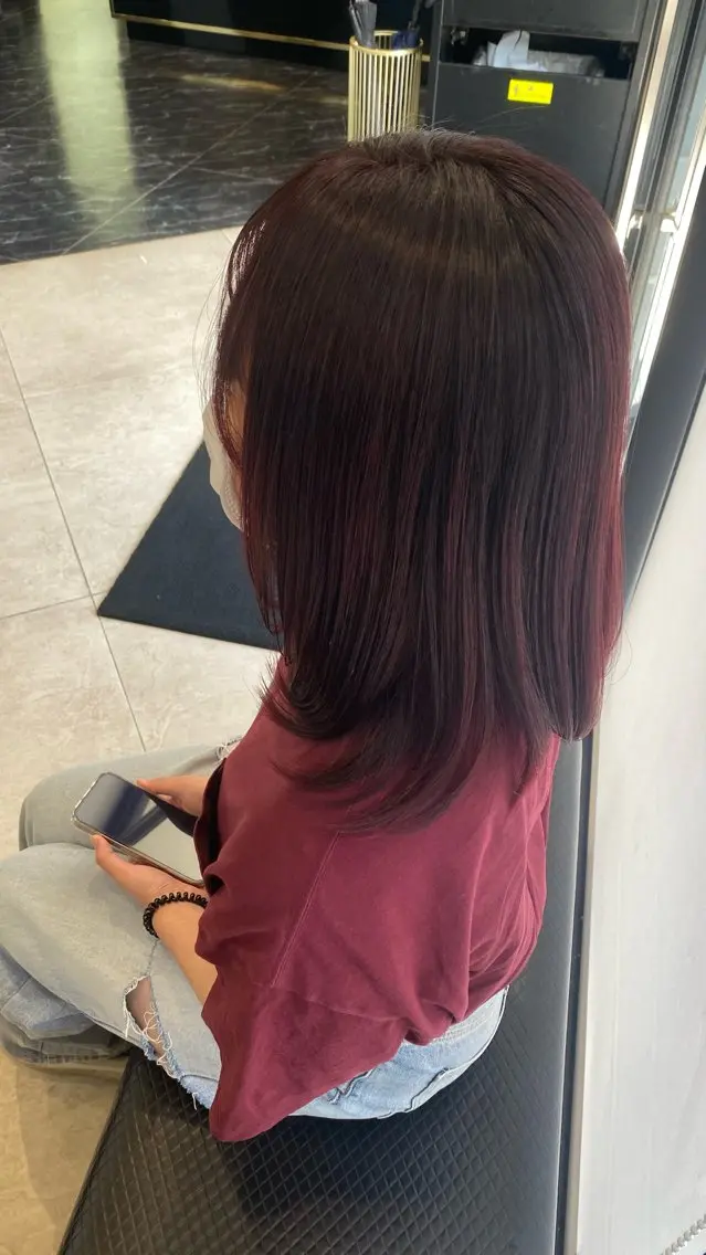 セミロング ヘアカラー トリートメント 水野 聖哉のヘアスタイル