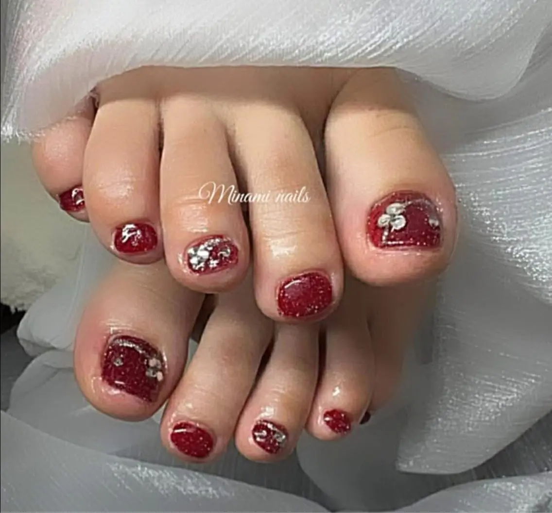 ネイル アートネイル オーロラネイル ガーリー キラキラネイル 韓国ネイル Minami Nailsのネイルデザイン