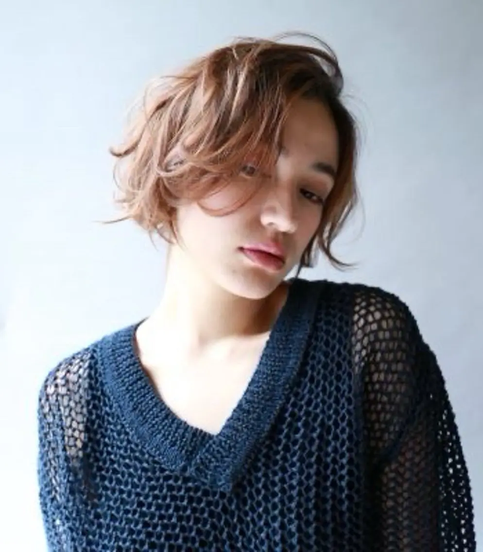 ミディアム カット 田中 奨真のヘアスタイル