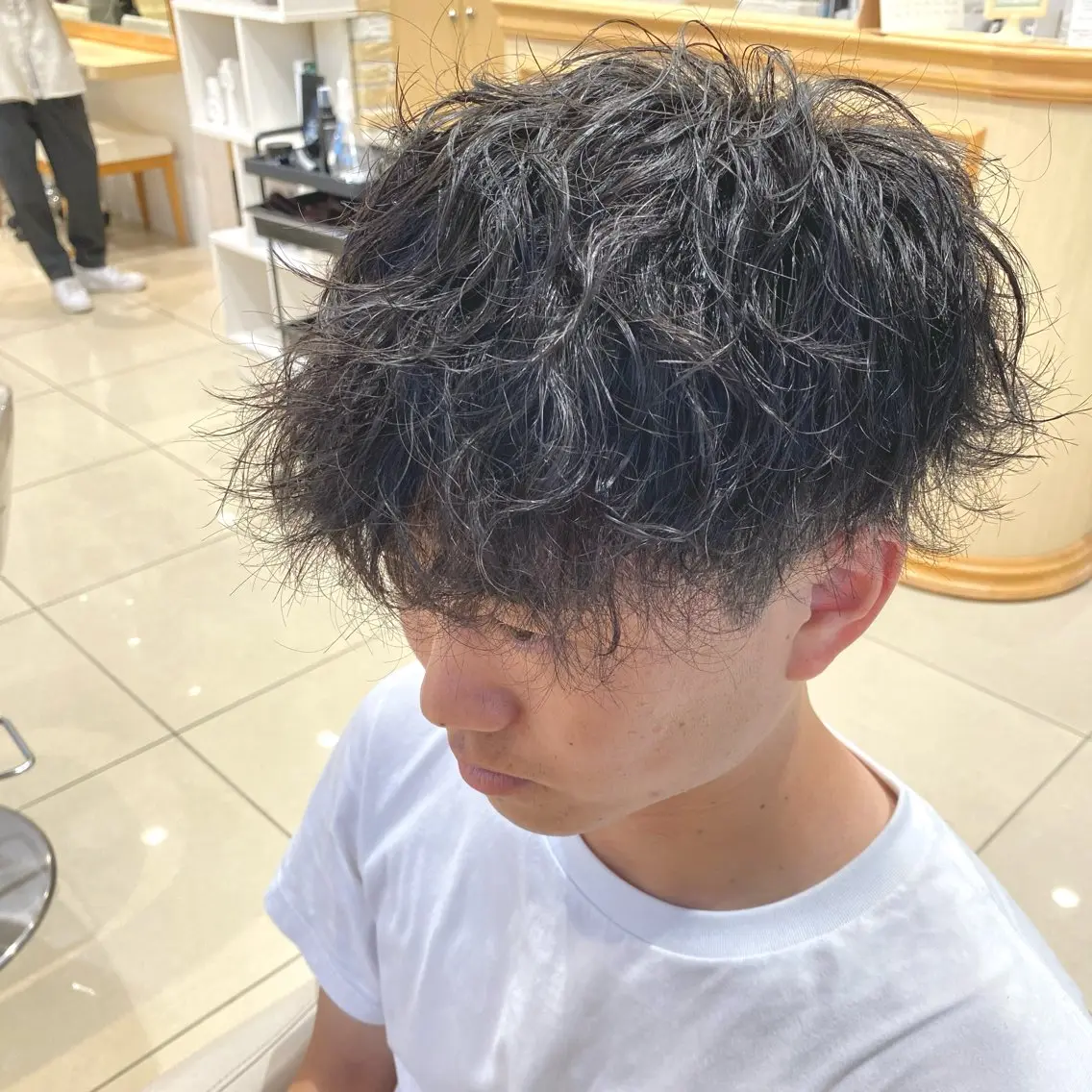 ショート パーマ メンズ メンズパーマ 低ダメージ施術/ 🐮牛木 史裕🐮のヘアスタイル
