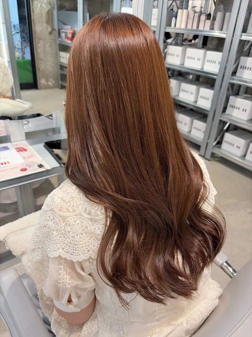 ロング カラー カット ヘアカラー トリートメント レイヤーカット🪽 Natsuki🤍のヘアスタイル