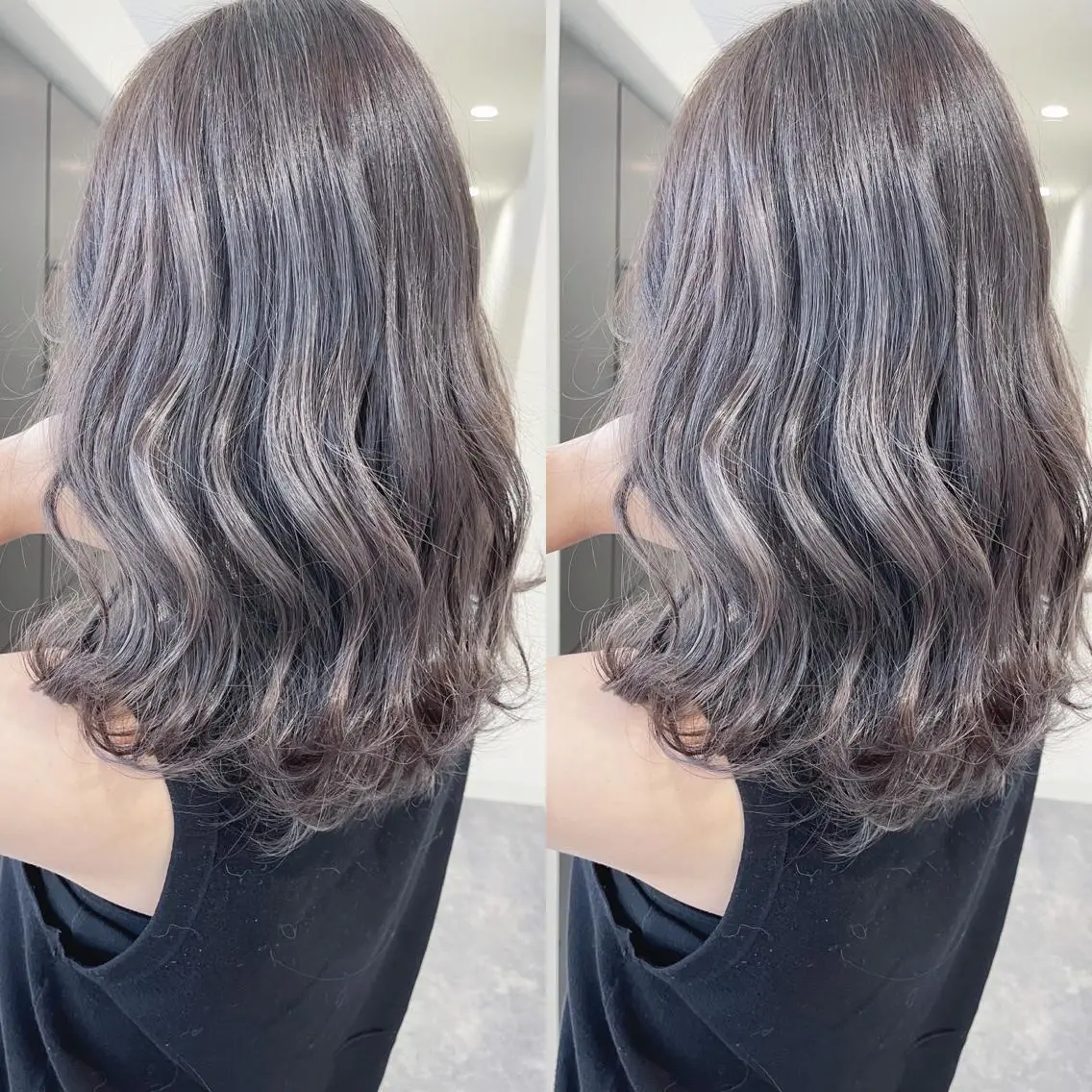 セミロング カット ヘアカラー トリートメント H (エイチ) 烏丸御池店のヘアスタイル