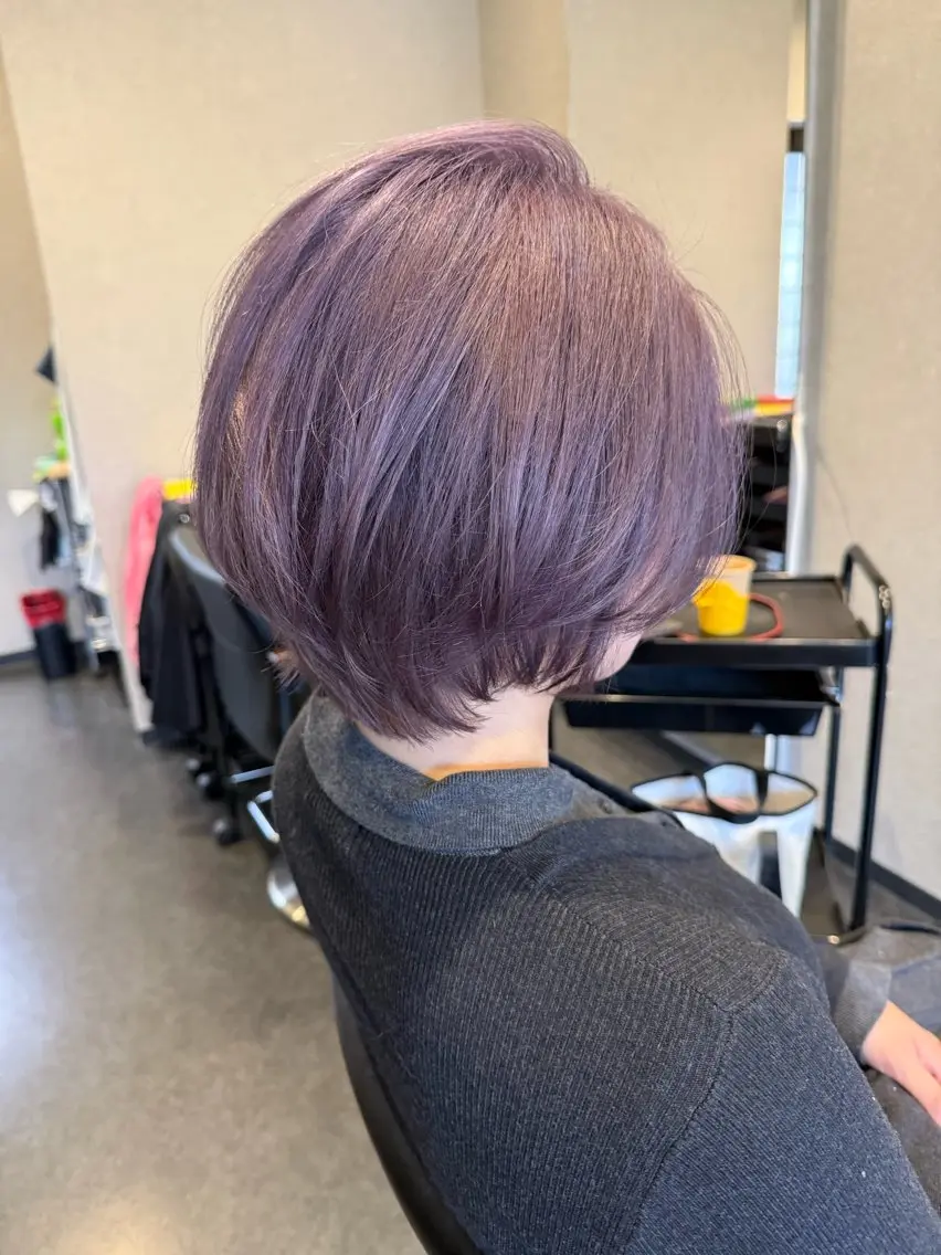 ショート ショートボブ 丸みショート ボブ ショートヘア 髪質改善⚡️カラー 🍀武久 誠🍀のヘアスタイル