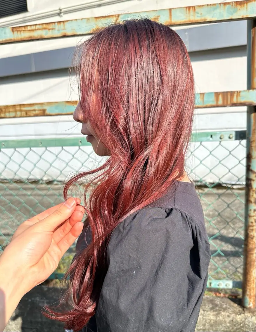 ロング カラー カット ヘアカラー トリートメント 田中 泰正のヘアスタイル