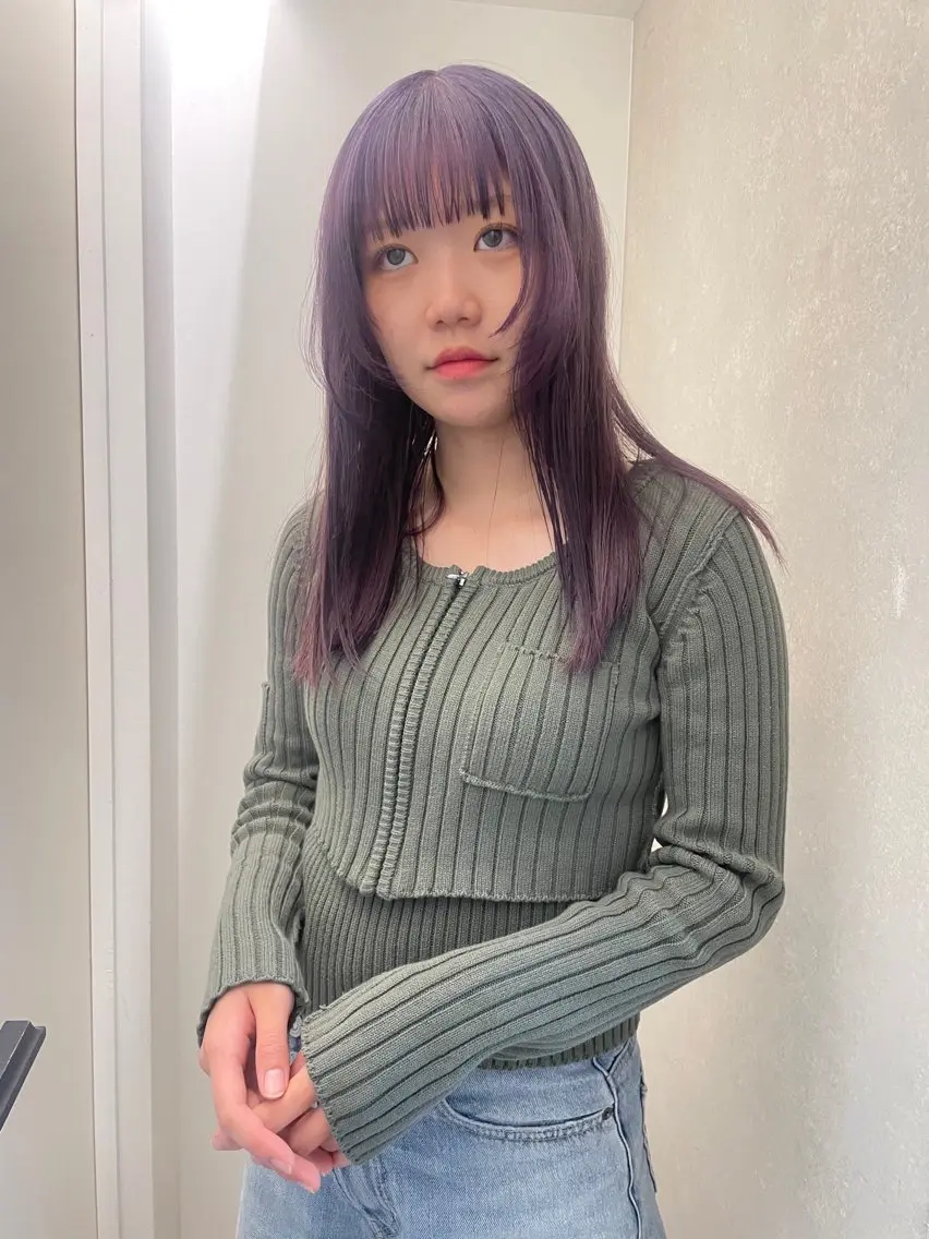 カラー ヘアカラー 🎀ボブ＋ハイトーン シュカ👶🏻のヘアスタイル