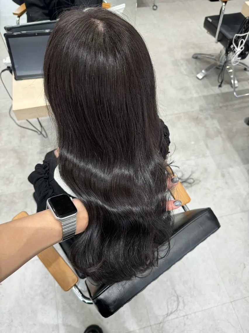 セミロング カラー 瀬戸 秀孝のヘアスタイル