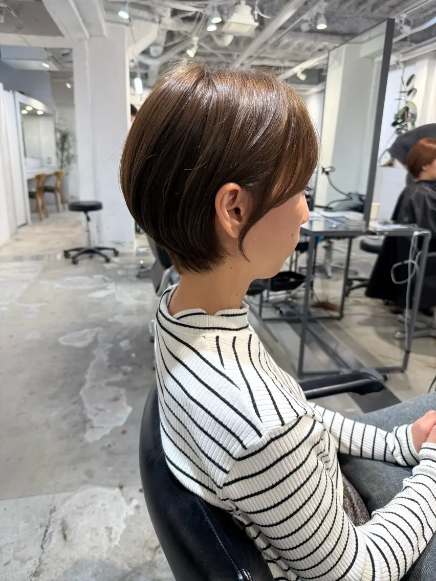ショート カット ヘアカラー 骨格診断で絶対可愛い ✨丸みショート✨凌弥のヘアスタイル
