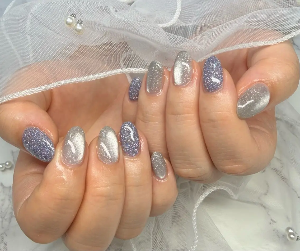 ネイル アートネイル チークネイル フラッシュネイル フラッシュマグ フレンチネイル Mai’s nailのネイルデザイン