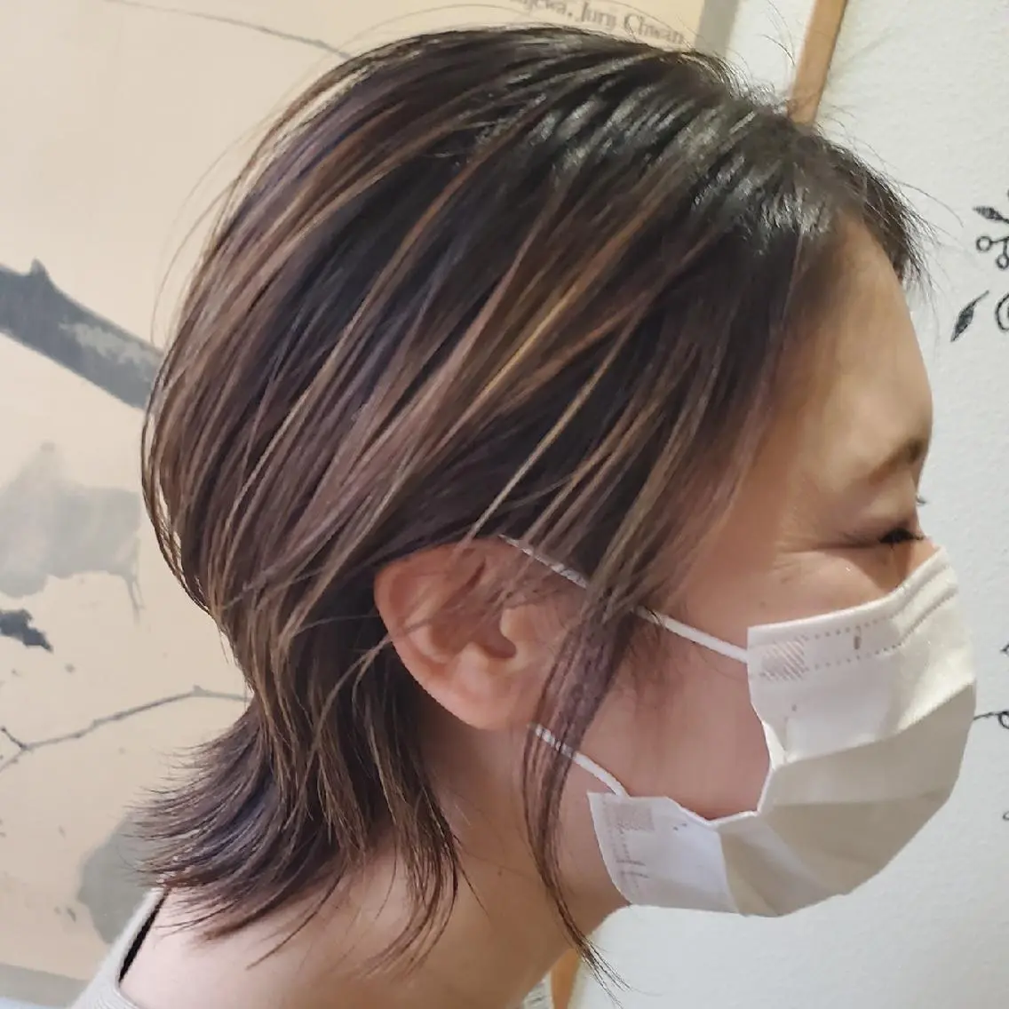 ミディアム ミディアムレイヤー ハイライト レイヤーカット 手島 大貴のヘアスタイル