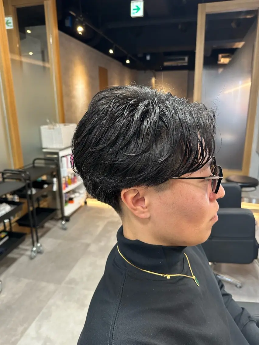 パーマ メンズ フェザーパーマ メンズパーマ カット パーマ 札幌メンズ指名 No. 1/光👑のヘアスタイル