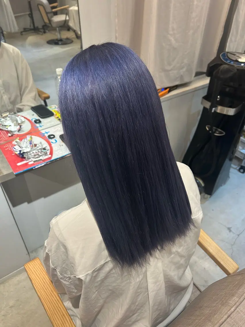 ロング カラー ヘアカラー トリートメント ✂ショートボブ専門 津川里緒✨️のヘアスタイル