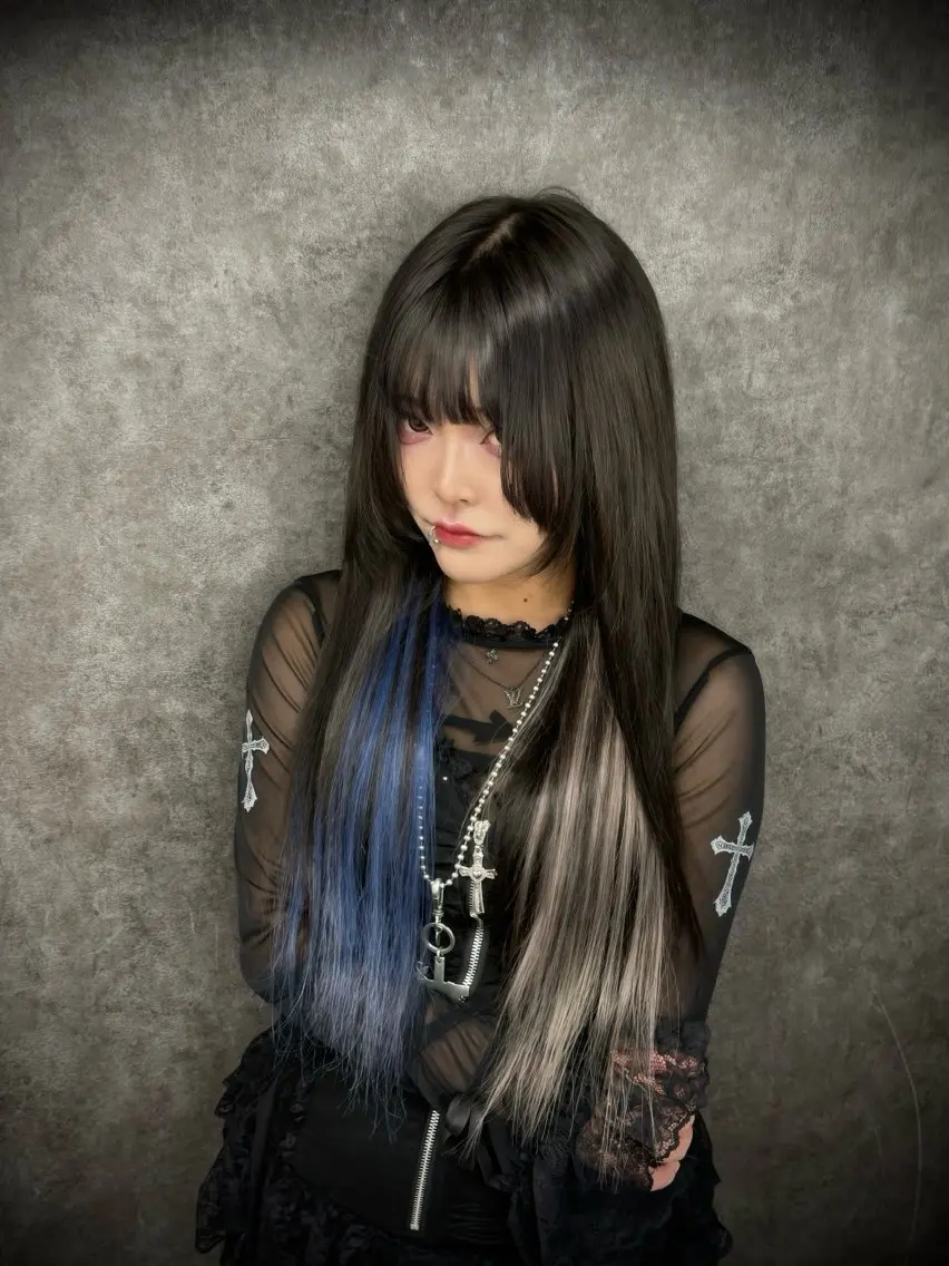 ロング カラー 🐺新宿manabu カットモデルエクステのヘアスタイル