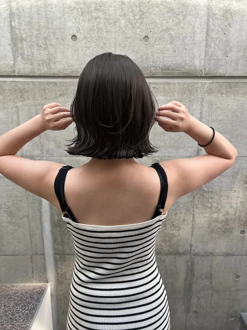 【歴10年の極上パーマ✂️】自然にハネる大人可愛い外ハネボブ❤️撮影モデル📸の写真