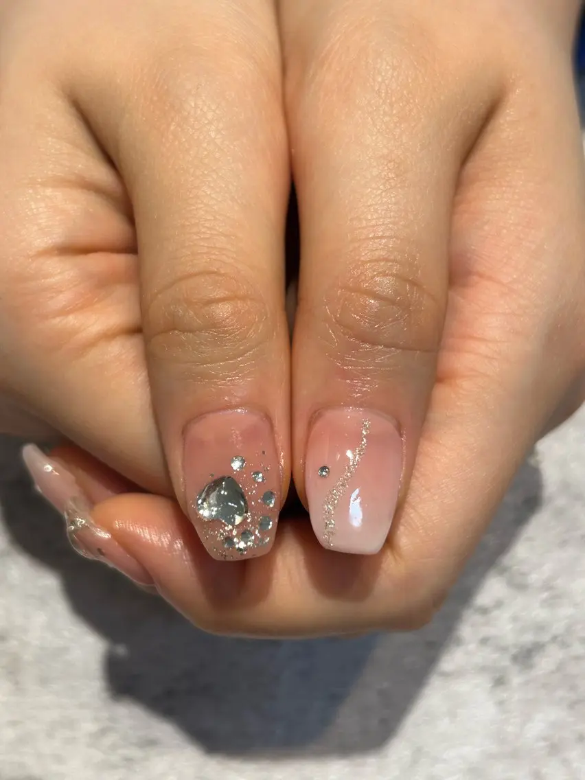 ネイル mellow:ｸﾙﾐ ﹡˖˟༝🎀˖˟ ༝のネイルデザイン