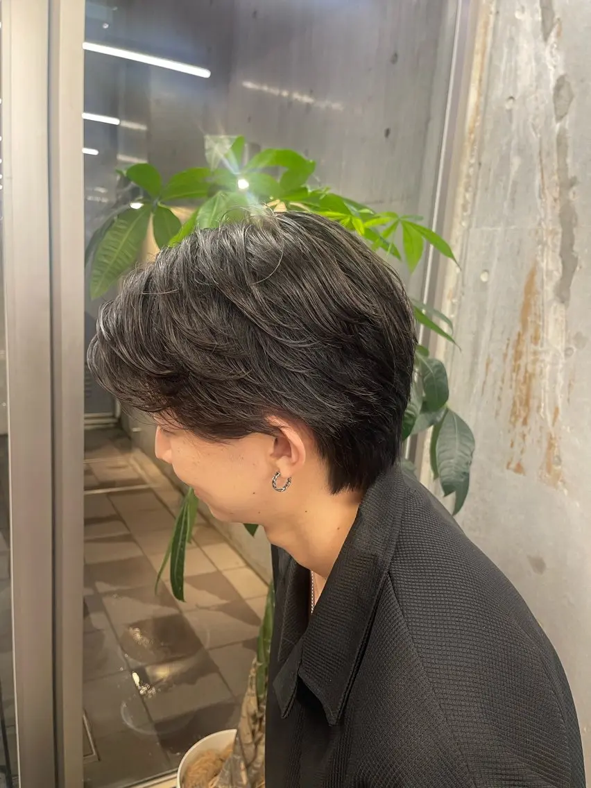 men'sカット(シャントリ付き)の写真
