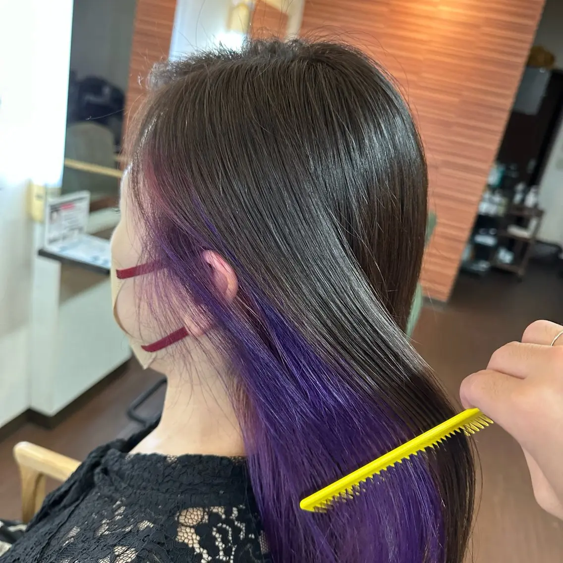 ロング カラー ベージュカラー ヘアカラー 💜推しインナー カラー/菊池柊真💜のヘアスタイル