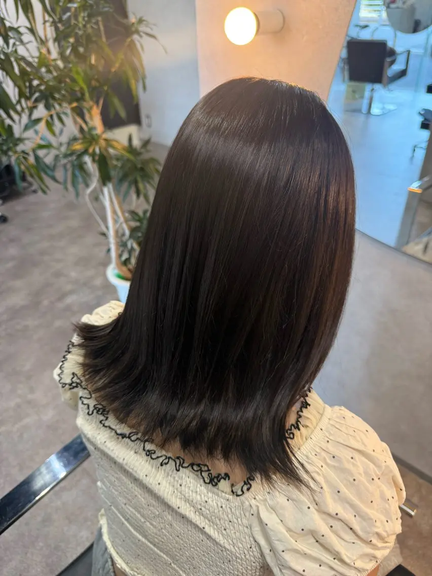 ミディアム カラー ヘアカラー qpulaあいみ 透明感カラーのヘアスタイル